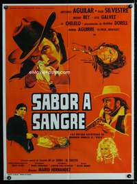 a368 SABOR A SANGRE Mexican movie poster '77 Mario Hernandez