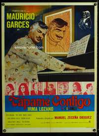 a377 TAPAME CONTIGO Mexican movie poster '70 Mauricio Garces