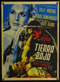 a382 TIERRA BAJA Mexican movie poster '51 Renau artwork!