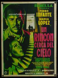 a387 UN RINCON CERCA DEL CIELO Mexican movie poster '52 Francisco Diaz Moffitt art