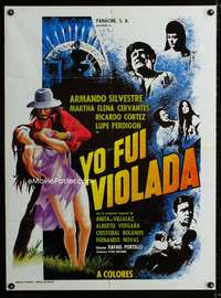 a395 YO FUI VIOLADA Mexican movie poster '76 Armando Silvestre
