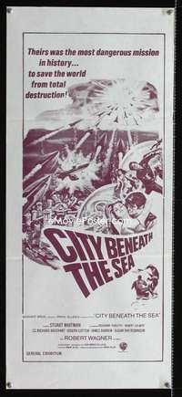 a502 CITY BENEATH THE SEA Aust daybill movie poster '71