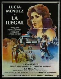 a071 LA ILEGAL South American movie poster '79 Lucia Mendez