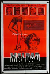 a062 BAD South American movie poster '77 Andy Warhol, Carroll Baker