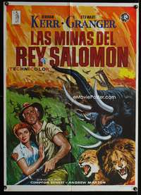 a293 KING SOLOMON'S MINES Spanish movie poster R79 Deborah Kerr
