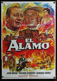 a269 ALAMO Spanish movie poster R79 John Wayne art by Mac Gomez!