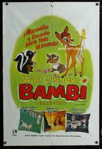 a043 BAMBI Argentinean movie poster R57 Walt Disney cartoon classic!