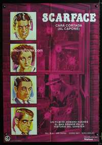 a309 SCARFACE Spanish movie poster R83 Howard Hawks, Paul Muni