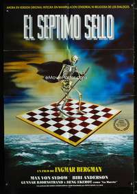 a310 SEVENTH SEAL Spanish movie poster R80s really cool artwork!