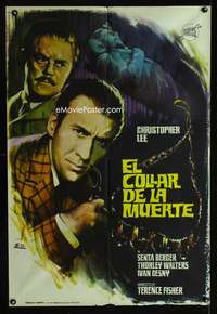a311 SHERLOCK HOLMES & THE DEADLY NECKLACE Spanish movie poster '62