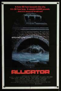 b032 ALLIGATOR one-sheet movie poster '80 urban legend, John Sayles