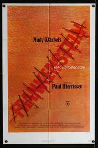 b047 ANDY WARHOL'S FRANKENSTEIN one-sheet movie poster '74 Paul Morrissey
