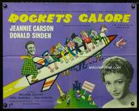 d517 ROCKETS GALORE English half-sheet movie poster '57 Donald Sinden