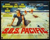 d527 S.O.S. PACIFIC English half-sheet movie poster '60 Attenborough