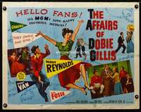 d021 AFFAIRS OF DOBIE GILLIS style B half-sheet movie poster '53 Reynolds