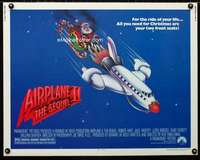 d024 AIRPLANE 2 half-sheet movie poster '82 Robert Hays, Lloyd Bridges
