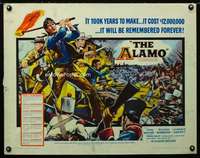 d028 ALAMO half-sheet movie poster '60 John Wayne, Reynold Brown art!