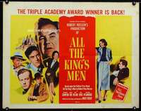 d034 ALL THE KING'S MEN half-sheet movie poster R58 Huey Long biography!