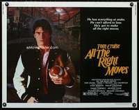 d036 ALL THE RIGHT MOVES half-sheet movie poster '83 Tom Cruise, football