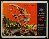 d038 AMAZING COLOSSAL MAN half-sheet movie poster '57 Bert I. Gordon