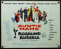 d049 AUNTIE MAME half-sheet movie poster '58 classic Rosalind Russell!