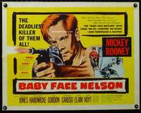 d051 BABY FACE NELSON style B half-sheet movie poster '57 Mickey Rooney
