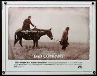 d052 BAD COMPANY half-sheet movie poster '72 Jeff Bridges, western!