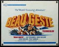 d061 BEAU GESTE half-sheet movie poster '66 Guy Stockwell, Doug McClure