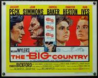 d067 BIG COUNTRY rare style B half-sheet movie poster '58 William Wyler