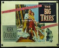 d070 BIG TREES half-sheet movie poster '52 Kirk Douglas, Eve Miller