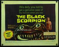 d072 BLACK SCORPION half-sheet movie poster '57 wild wacky creature!