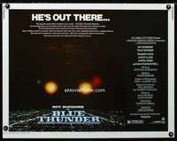 d079 BLUE THUNDER half-sheet movie poster '83 Roy Scheider, Warren Oates