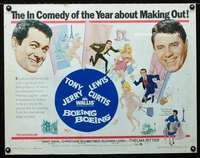d081 BOEING BOEING half-sheet movie poster '65 Tony Curtis, Jerry Lewis