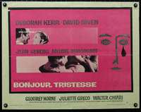d084 BONJOUR TRISTESSE style B half-sheet movie poster '58 Deborah Kerr