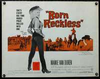 d086 BORN RECKLESS half-sheet movie poster '59 sexy Mamie Van Doren!