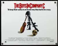 d088 BOYS IN COMPANY C half-sheet movie poster '78 the insane Vietnam War!