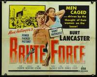 d096 BRUTE FORCE half-sheet movie poster R56 Burt Lancaster, Cronyn