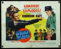 d098 BULLET FOR JOEY half-sheet movie poster '55 Raft, Edward G Robinson