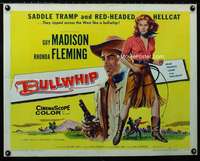 d100 BULLWHIP half-sheet movie poster '58 Guy Madison, Rhonda Fleming