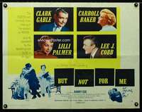 d101 BUT NOT FOR ME style B half-sheet movie poster '59 Gable, Carroll Baker