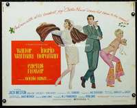 d102 CACTUS FLOWER half-sheet movie poster '69 Walter Matthau, Goldie Hawn
