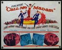 d105 CALL ME MADAM half-sheet movie poster '53 Ethel Merman, Don O'Connor