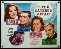 d112 CATERED AFFAIR half-sheet movie poster '56 Deb Reynolds, Bette Davis