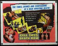 d113 CELL 2455 DEATH ROW half-sheet movie poster '55 Caryl Chessman bio!