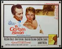 d114 CERTAIN SMILE half-sheet movie poster '58 Rossano Brazzi, Fontaine