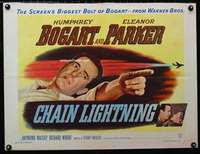 d116 CHAIN LIGHTNING half-sheet movie poster '49 Humphrey Bogart