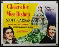 d117 CHEERS FOR MISS BISHOP half-sheet movie poster R47 Martha Scott