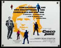 d120 CISCO PIKE half-sheet movie poster '71 Gene Hackman, Kristofferson