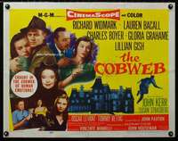 d123 COBWEB half-sheet movie poster '55 Richard Widmark, sexy film noir!