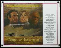 d125 COMES A HORSEMAN half-sheet movie poster '78 James Caan, Jane Fonda